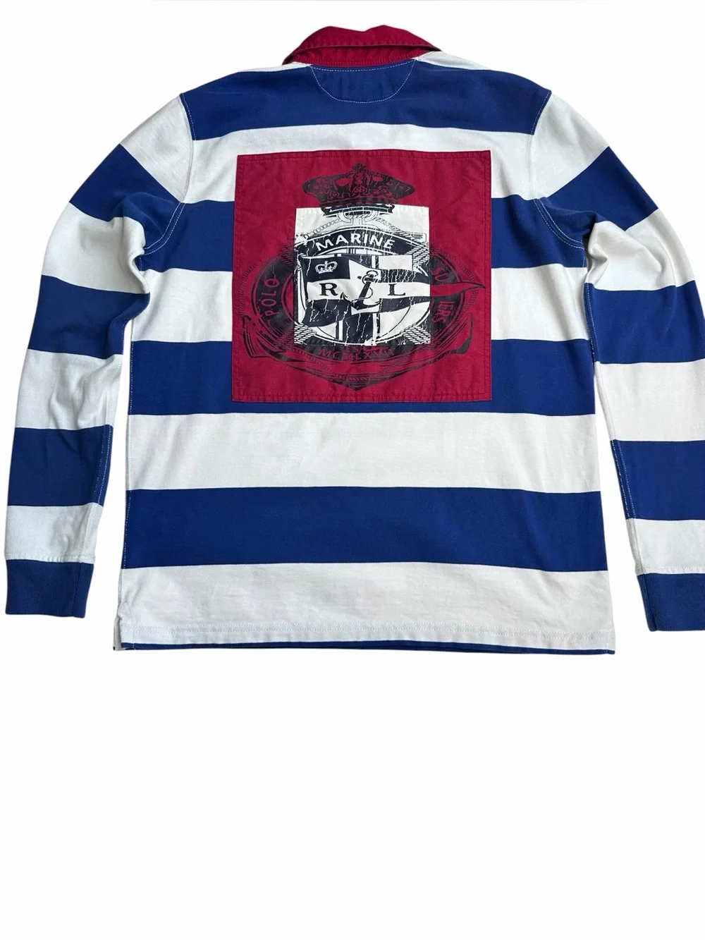 Vintage Women’s Polo Ralph Lauren Nautical Rugby Shirt Size Large Slim Fit - Picture 3 of 16